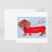 Dachshund Devil Feiertagskarte (Vorne/Hinten)
