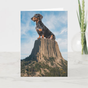 Dachshund Devil's Tower Karte