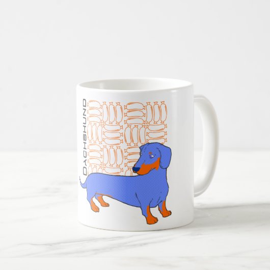 Dachshund die Wurst Kaffeetasse (VorderseiteRechts)