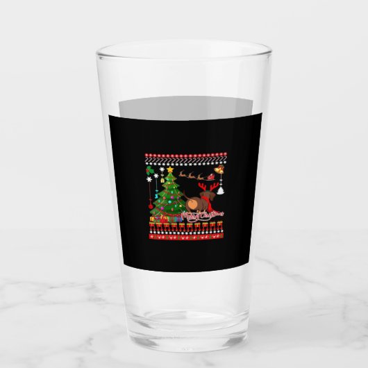 Dachshund Dog Butt Christmas Ugly Classic T-Shirt Glas (Vorderseite)