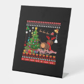 Dachshund Dog Butt Christmas Ugly Classic T-Shirt Sockelschild (Vorderseite)