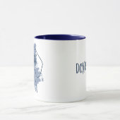 Dachshund Dog Dad Mug - Custom Name Ice Blue Tasse (Zentrum)