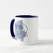 Dachshund Dog Dad Mug - Custom Name Ice Blue Tasse (Vorderseite Links)