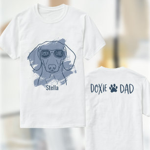 Dachshund Dog Dad Shirt - Benutzerdefinierter Name