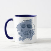 Dachshund Dog Dad Tasse - Benutzerdefinierter Name (Links)