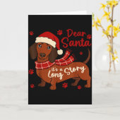 Dachshund Dog Dear Santa Its A Long Story Funny Ch Karte (Gelbe Blume)