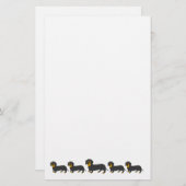 Dachshund Dog Design Briefpapier (Vorne/Hinten)