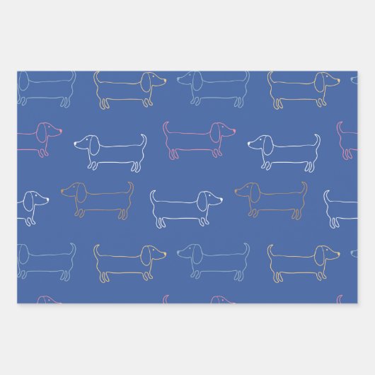 Dachshund Dog, Dog Lover, Pet, Dog Gift Pattern Geschenkpapier Set (Vorderseite 3)
