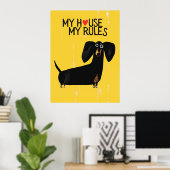 Dachshund dog | Funny & decorative Poster (Heimbüro)