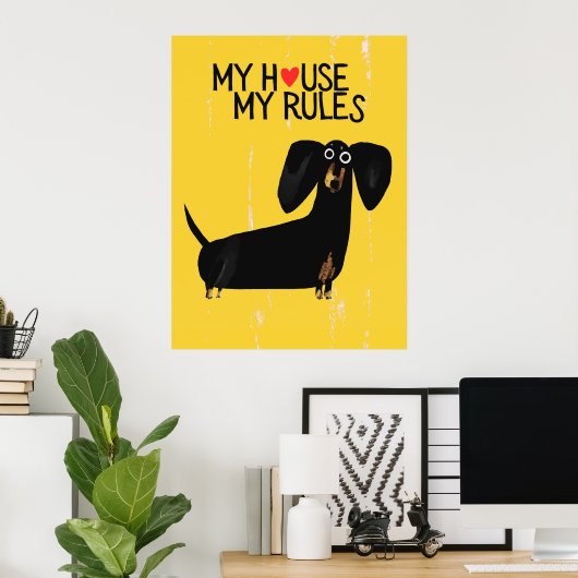 Dachshund dog | Funny & decorative Poster (Heimbüro)
