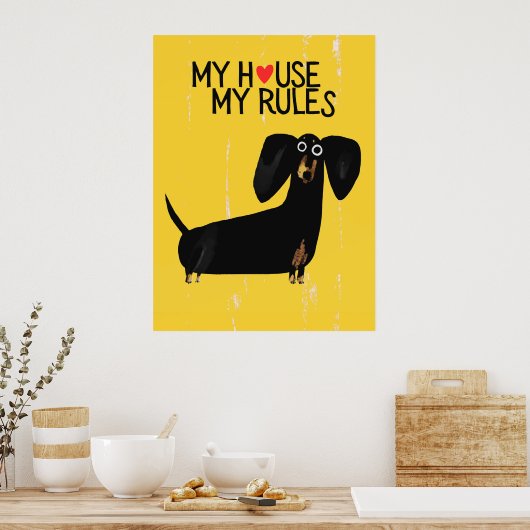 Dachshund dog | Funny & decorative Poster (Küche)
