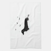 Dachshund Dog � Halloween Moon Silhouette Classic Geschirrtuch (Vertikal)