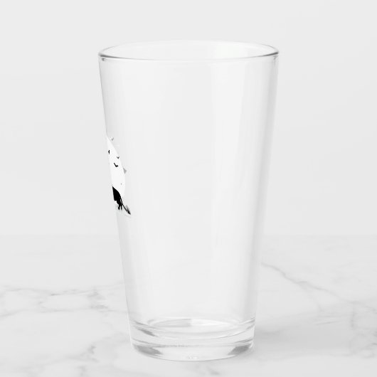 Dachshund Dog � Halloween Moon Silhouette Classic Glas (Links)