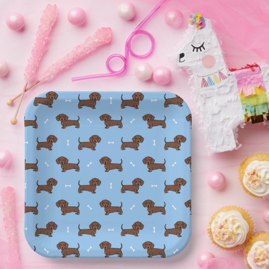 Dachshund Dog  Pappteller (Party)