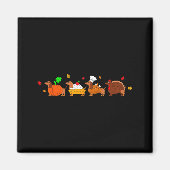 Dachshund Dog Pumpkin E Turkey Thanksgiving  Magnet (Vorne)