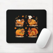 Dachshund Dog Pumpkin E Turkey Thanksgiving Men Wo Mousepad (Mit Mouse)