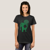 Dachshund Dog Shamrock St Patrick's Day Saint Padd T-Shirt (Vorne ganz)