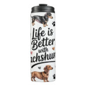 Dachshund Dog Thermosbecher (Vorderseite)