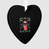 Dachshund Dog Ugly Christmas Classic T-Shirt Ornament (Vorderseite)