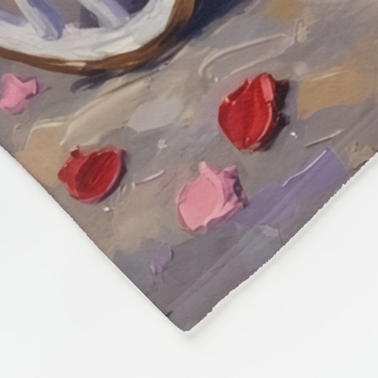 Dachshund Dog Valentine's Day Fleecedecke (Ecke)