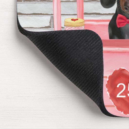 Dachshund Dog Valentine's Day Kissing Booth Mousepad (Ecke)