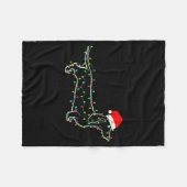 Dachshund Dogs Tree Christmas Sweater Xmas For Pet Fleecedecke (Vorderseite (Horizontal))