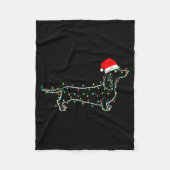 Dachshund Dogs Tree Christmas Sweater Xmas For Pet Fleecedecke (Vorderseite)