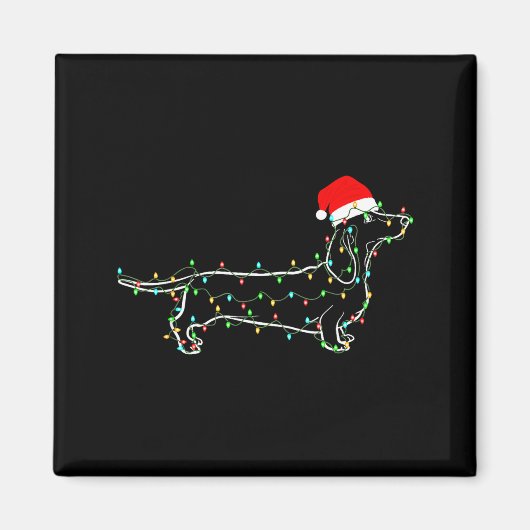 Dachshund Dogs Tree Christmas Sweater Xmas For Pet Magnet (Vorne)