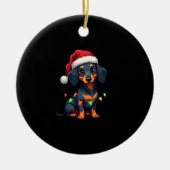 Dachshund Dogs Tree Christmas Sweater Xmas Gifts F Keramik Ornament (Vorne)