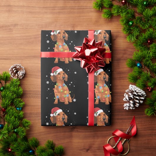Dachshund Dogs Tree Christmas Xmas Pet Dog  Geschenkpapier (Feiertagsgeschenk)
