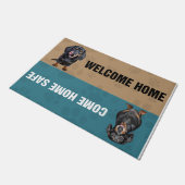 Dachshund Doormat/ Personalized Welcome Door Mat Fußmatte (Schrägansicht)
