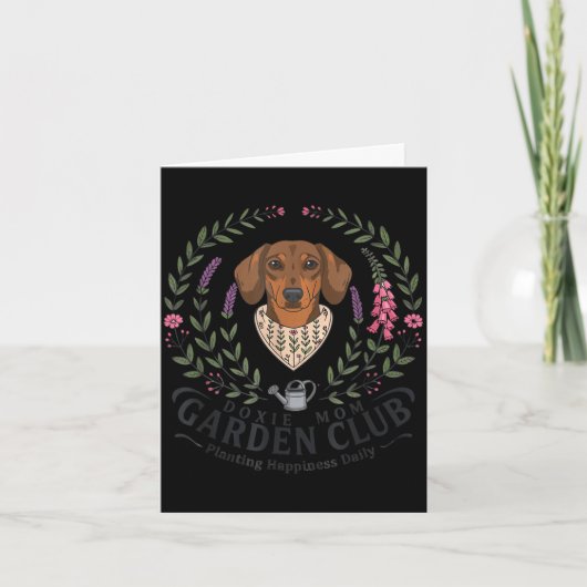 Dachshund Doxie Mutter Gartenclub Muttertag Karte (Vorderseite)