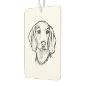 Dachshund Drawn Sketch Black Puppy Dog Autolufterfrischer (Links)