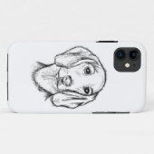 Dachshund Drawn Sketch Black Puppy Dog Case-Mate iPhone Hülle (Rückseite (Horizontal))