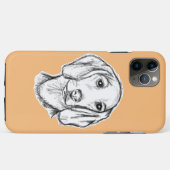 Dachshund Drawn Sketch Black Puppy Dog Case-Mate iPhone Hülle (Rückseite (Horizontal))