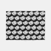 Dachshund Drawn Sketch Black Puppy Dog Fleecedecke (Vorderseite (Horizontal))