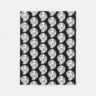 Dachshund Drawn Sketch Black Puppy Dog Fleecedecke