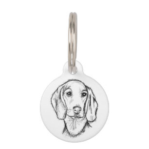 Dachshund Drawn Sketch Black Puppy Dog Haustiermarke