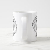 Dachshund Drawn Sketch Black Puppy Dog Jumbo-Tasse (Rückseite)