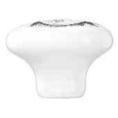 Dachshund Drawn Sketch Black Puppy Dog Keramikknauf (Seitenansicht)