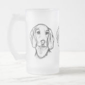 Dachshund Drawn Sketch Black Puppy Dog Mattglas Bierglas (Links)