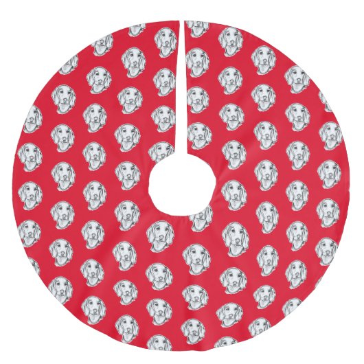 Dachshund Drawn Sketch Black Puppy Dog Polyester Weihnachtsbaumdecke (Vorderseite)