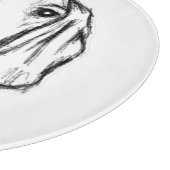 Dachshund Drawn Sketch Black Puppy Dog Schneidebrett (Ecke)