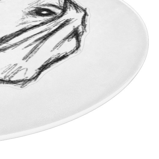 Dachshund Drawn Sketch Black Puppy Dog Schneidebrett (Ecke)