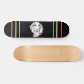 Dachshund Drawn Sketch Black Puppy Dog Skateboard (Horizontal)