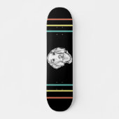 Dachshund Drawn Sketch Black Puppy Dog Skateboard (Vorne)