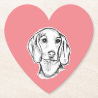 Dachshund Drawn Sketch Black Puppy Dog