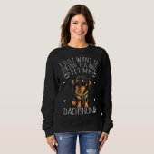 Dachshund Drink Tea Pet My Dachshund Line Sweatshirt (Vorne ganz)