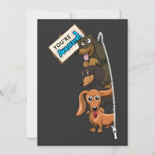 Dachshund Du bist großartig Einladung