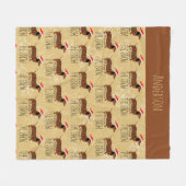 Dachshund durch den Schnee Fliesblanket Fleecedecke (Vorderseite (Horizontal))
